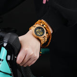DODO DEER Automatic Olive Wood Watch for Lovers Ideal Gift for Wedding Graduation