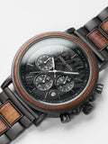 DODO DEER 2025 New Marble Dial Chronos Stainless Steel & Wood Watch with Timer Function