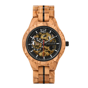 DODO DEER Luxury Olive Wooden Watch Customizable Engraved Text Gift Ready in Elegant Box Men‘s Wooden Timepiece