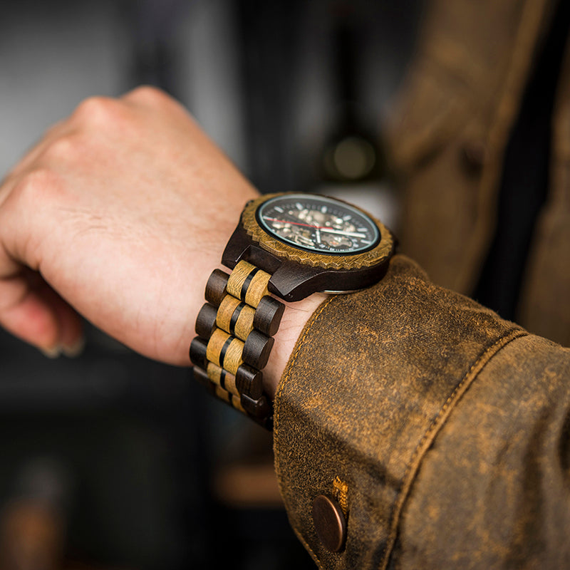 DODO DEER Custom Engraved Wood Watch Natural Wooden Wristwatch Luxury Gift Packaging