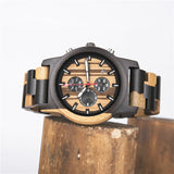 DODO DEER Eco-friendly Walnut and Apple Tree Wood Watch with 6 pointers