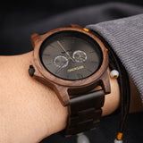 DODO DEER Engraved Walnut for Men Personalized Wooden Watch Day of the Week Comes in Deluxe Gift Packaging