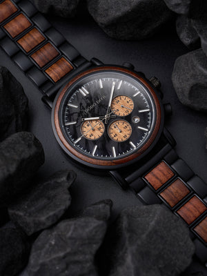 Custom Engraved Wooden Watch - Personalized Wood Watch with Custom Text or Image, Unique Gift for Him or Her, Birthday, Anniversary, Wedding Gift