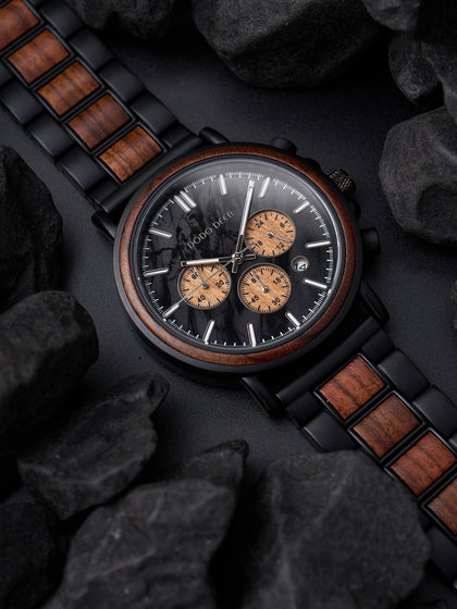 Custom Engraved Wooden Watch - Personalized Wood Watch with Custom Text or Image, Unique Gift for Him or Her, Birthday, Anniversary, Wedding Gift