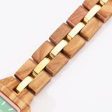 DODO DEER Japanese Movement High-grade Steel Olive Wood Ladies Watch Engrave Name or Initials