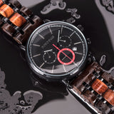 Wood Watch for valentine gift, anniversary gift for him, groomsmen gift watch, engraved wooden watch for him, son, dad