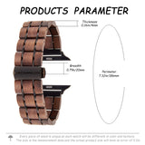 DODO DEER Apple Wood Watch Strap Walnut Suitable for All Models Engraved with Name or Date