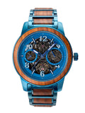 DODO DEER Custom Engraved Wooden Watch for Men – Marble Dial Waterproof Watch, Personalized Gift for Him