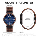 DODO DEER Japanese Movement Steel and Wood Watch Marble Dial Custom Name Engraving