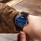 DODO DEER Japanese Movement Steel and Wood Watch Marble Dial Custom Name Engraving