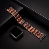 DODO DEER Apple Wood Watch Strap Walnut Suitable for All Models Engraved with Name or Date