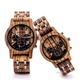 DODO DEER Steel-wood Multifunctional Couple Wooden Watch Perfect Anniversary/Birthday Present