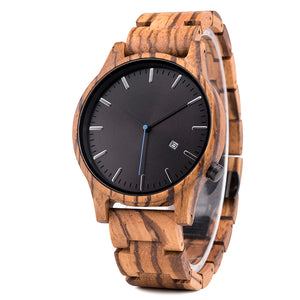 DODO DEER Unique Engraved Zebra Wooden Watch for Men in Elegant Gift Box Custom Names