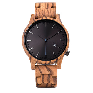 DODO DEER Unique Engraved Zebra Wooden Watch for Men in Elegant Gift Box Custom Names
