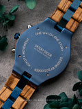 DODO DEER Custom Engraved Zebra Wood Watch Multi-Function Calendar Week Male Quartz Watch