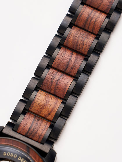 DODO DEER Mechanical Wooden Watch for Men Waterproof and Engraved Exquisite Wooden Box Packaging for Lovers' Gifts and Souvenirs