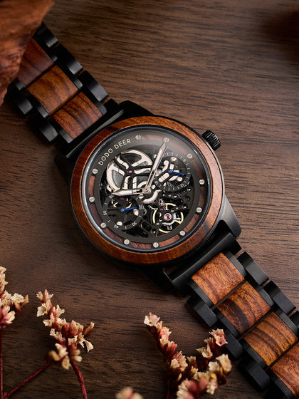 Valentines Day Gift. Custom Gift for Husband，Wooden Watch for Men