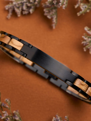 DODO DEER Wooden Bracelet for Him & Her — Engravable, Presented in an Exquisite Wooden Gift Box