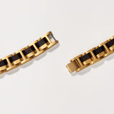 Golden Plated Ebony Wood Braclelet for men
