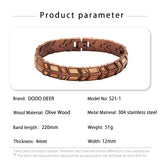 DODO DEER Wooden Bracelet for Him/her Custom your Name in Gift Wooden Box