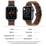 DODO DEER Apple Wood Watch Strap Walnut Suitable for All Models Engraved with Name or Date