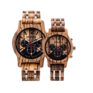 DODO DEER Steel-wood Multifunctional Couple Wooden Watch Perfect Anniversary/Birthday Present