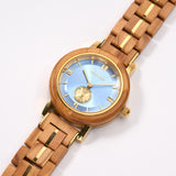 DODO DEER Japanese Movement Waterproof Gold Steel Olive Wood Women's Watch Personalized