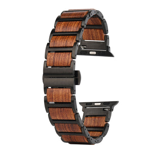 DODO DEER Apple Wood Watch Strap Red Walnut Suitable for All Models Vintage Wooden Design