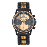 2023 DODO DEER Stainless Steel Zebra Wood Watch for Men