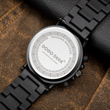 DODO DEER Luxury Wrist Watch Stainless Steel And Wood Timepiece for Men