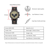 DODO DEER Luxury Wrist Watch Stainless Steel And Wood Timepiece for Men