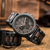 DODO DEER Luxury Wrist Watch Stainless Steel And Wood Timepiece for Men