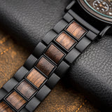 DODO DEER Luxury Men Business Quartz Calendar Rose Wood Watch