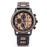 DODO DEER Luxury Men Business Quartz Calendar Rose Wood Watch