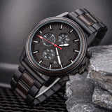 DODO DEER Luxury Men Business Quartz Calendar Rose Wood Watch