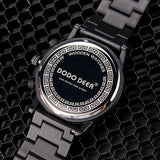 DODO DEER Luxury Men Business Quartz Calendar Rose Wood Watch