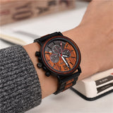 DODO DEER Multifunction Metal Wood Watch For Men's Anniversary gift