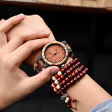 DODO DEER Custom Wood Watch for Lovers Engraved with Name or Date Vintage Wooden Design Ready-to-Gift Luxury Box
