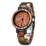 DODO DEER Custom Wood Watch for Lovers Engraved with Name or Date Vintage Wooden Design Ready-to-Gift Luxury Box