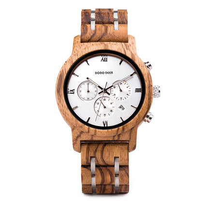 DODO DEER Luxury Men Chronograph Wood Watch