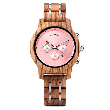 DODO DEER pink and green wooden watches for girls